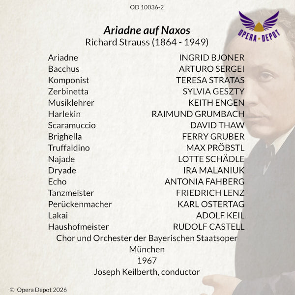 Strauss: Ariadne auf Naxos - Bjoner, Geszty, Stratas, Sergei, Malaniuk; Keilberth. München, 1967