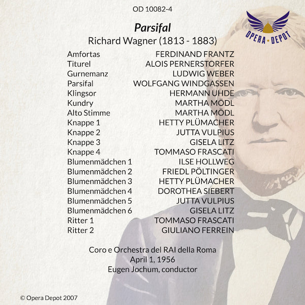 Wagner: Parsifal - Windgassen, Mödl, Weber, Frantz, Uhde; Jochum. Roma, 1956