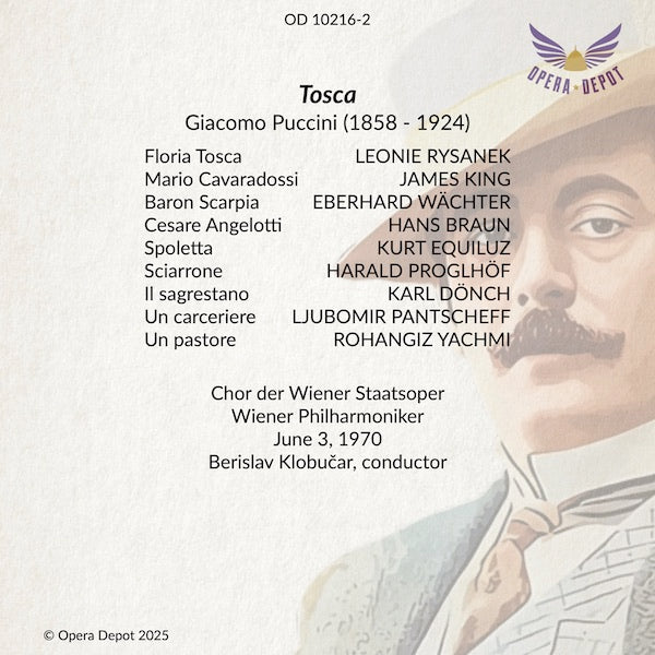Puccini: Tosca - Rysanek, King, Wächter; Klobucar.  Wien, 1970