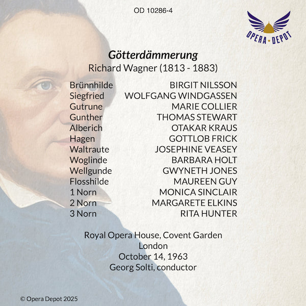 Wagner: Götterdämmerung - Nilsson, Windgassen, Frick, Stewart, Collier, Kraus, Jones, Hunter; Solti.  London, 1963