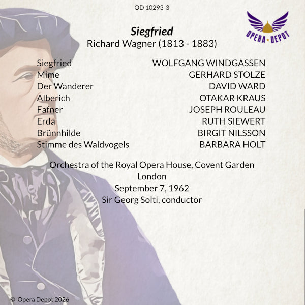 Wagner: Siegfried - Windgassen, Ward, Nilsson, Stolze, Kraus; Solti.  London, 1962