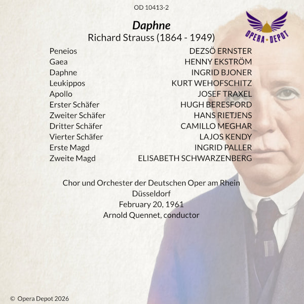 Strauss: Daphne - Bjoner, Traxel, Wehofschitz, Ernster; Quennet. Düsseldorf, 1961