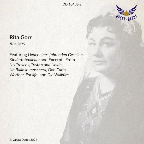 Compilation: Rita Gorr Rarities - Excerpts from Les Troyens, Tristan, Werther as well as Mahler cycles.