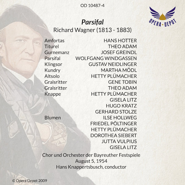 Wagner: Parsifal - Windgassen, Mödl, Hotter, Greindl, Neidlinger, Adam; Knappertsbusch. Bayreuth, 1954