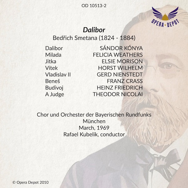 Smetana: Dalibor (In German) - Weathers, Kónya, Nienstedt, Crass; Kubelik.  München, 1969