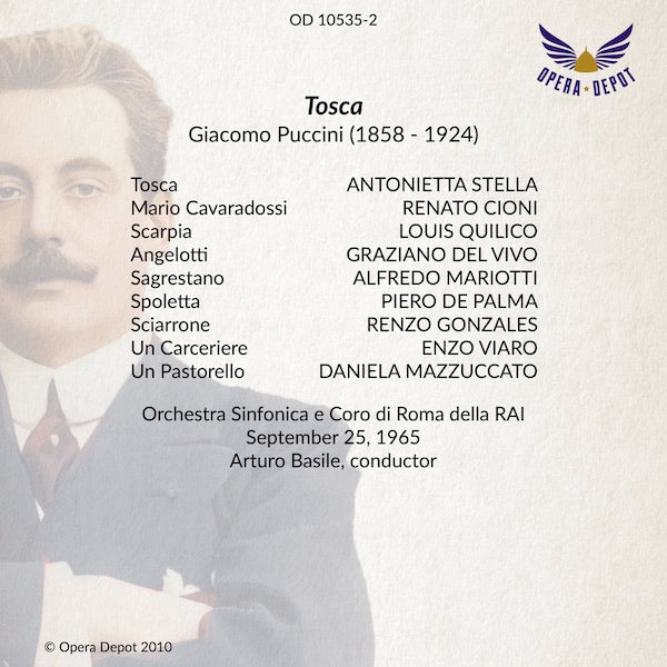 Puccini: Tosca - Stella, Cioni, L. Quilico; Basile. Roma, 1965