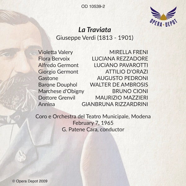 Verdi: La Traviata - Freni, Pavarotti, D'Orazi; Cara. Modena, 1965