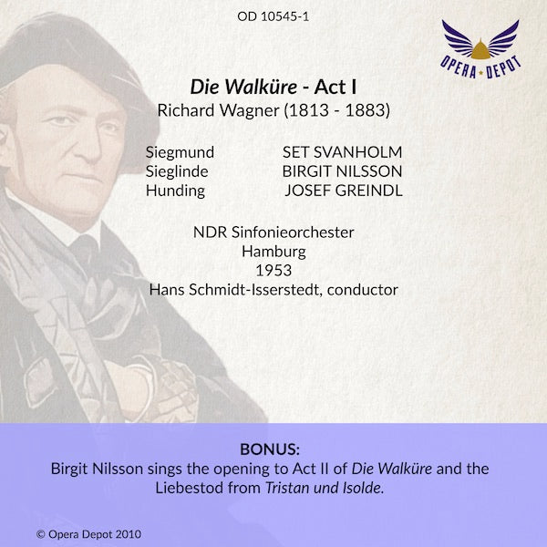 Wagner: Die Walküre (Act I) - Nilsson, Svanholm, Greindl; Schmidt-Isserstedt.  Hamburg, 1953