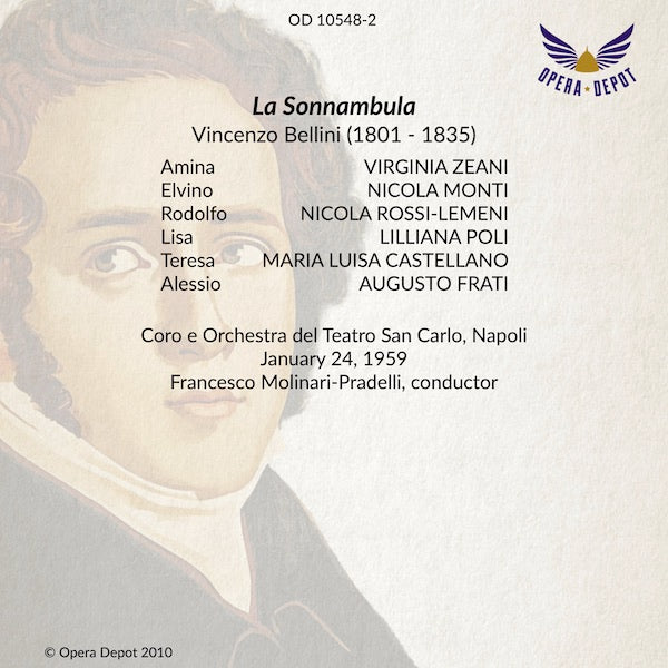 Bellini: La Sonnambula - Zeani, Monti, Rossi-Lemeni; Molinari-Pradelli.  Napoli, 1959