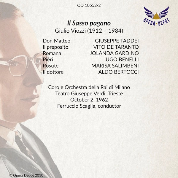 Viozzi: Il Sasso pagano - Taddei, De Taranto, Gardino; Scaglia.  Trieste, 1962