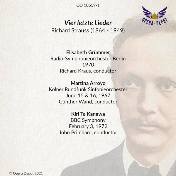 Strauss: Vier letzte Lieder compilation - Grümmer, Te Kanawa, Arroyo