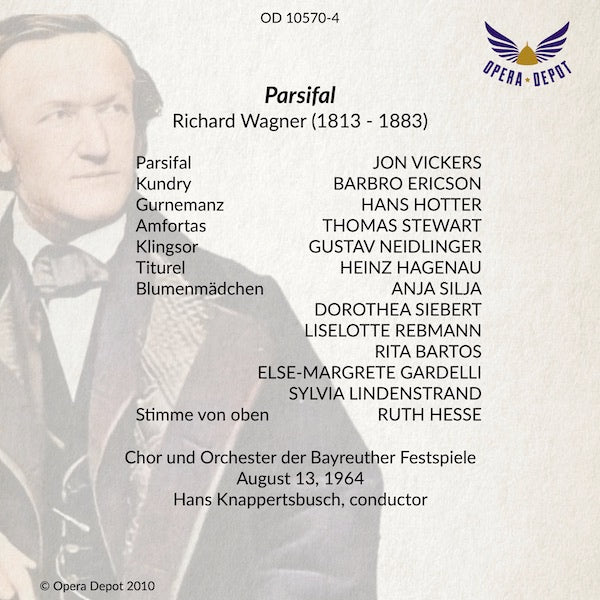 Wagner: Parsifal - Vickers, Ericson, Hotter, Stewart, Neidlinger; Knappertsbusch.  Bayreuth, 1964