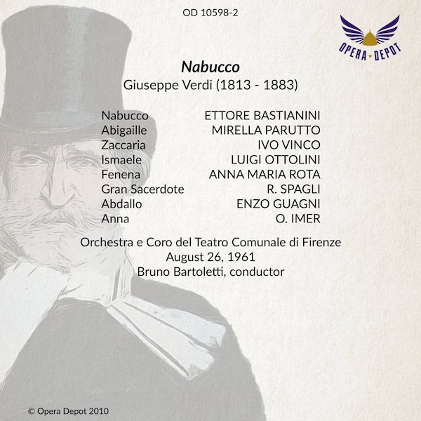 Verdi: Nabucco - Bastianini, Parutto, Vinco, Ottolini; Bartoletti.  Firenze, 1961