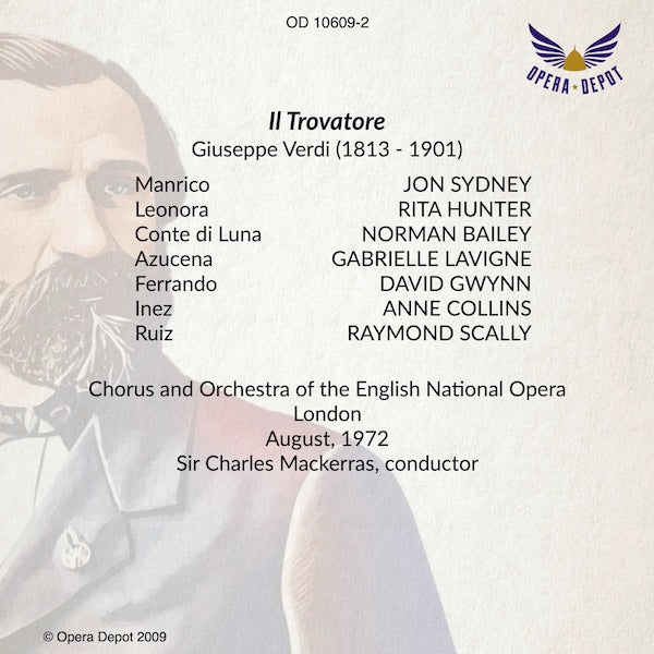 Verdi: Il Trovatore (In English) - Hunter, Sydney, Bailey, Lavigne, Gwynn; Mackerras.  ENO, 1972
