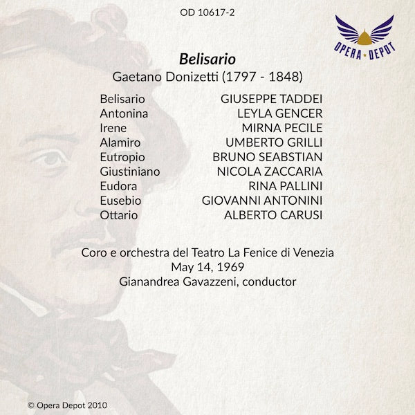 Donizetti: Belisario - Gencer, Taddei, Zaccaria, Pecile, Grilli; Gavazzeni. Venezia, 1969