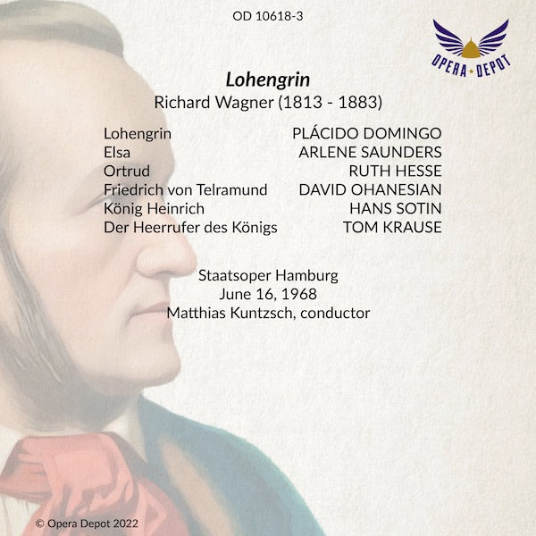 Wagner: Lohengrin - Domingo, Saunders, Hesse, Ohanesian, Sotin; Kuntsch.  Hamburg, 1968