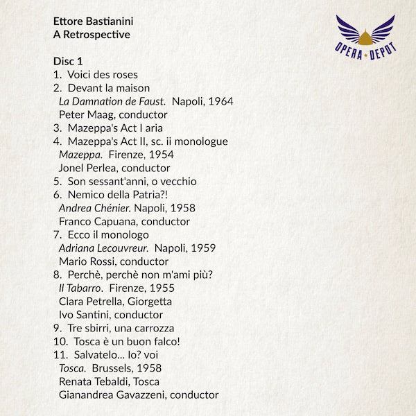 Compilation: Ettore Bastianini - Excerpts from La Damnation de Faust, Mazeppa, Chénier, and more!