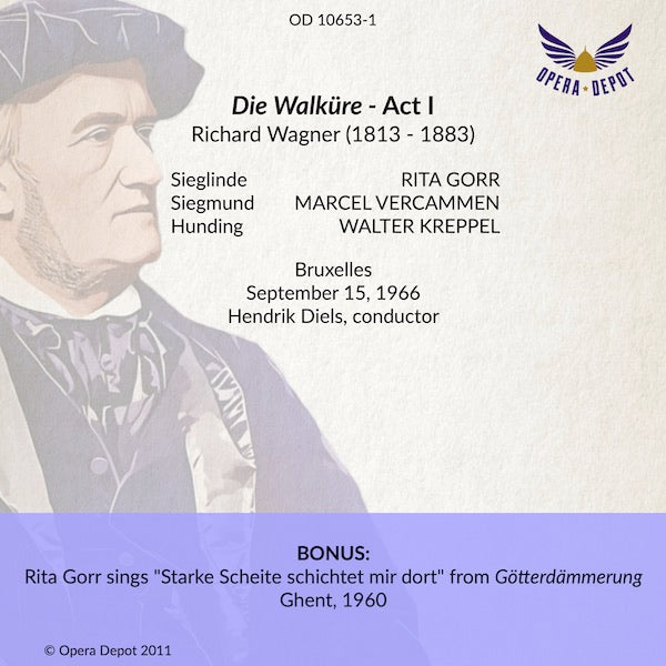 Wagner: Die Walküre (Act I) - Gorr, Vercamme, Kreppel; Diels.  Brussels, 1966
