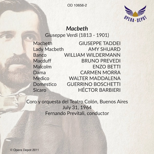 Verdi: Macbeth - Taddei, Shuard, Wildermann, Prevedi; Previtali.  Buenos Aires, 1964