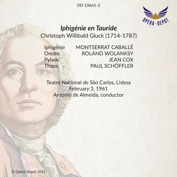 Gluck: Iphigénie en Tauride - Caballé, Wolanksy, Cox, Schoeffler; De Almeida.  Lisboa, 1961