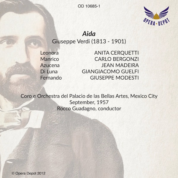 Verdi: Il Trovatore (excerpts) - Cerquetti, Bergonzi, Madeira, Guelfi; Guadagno.  Mexico City, 1957