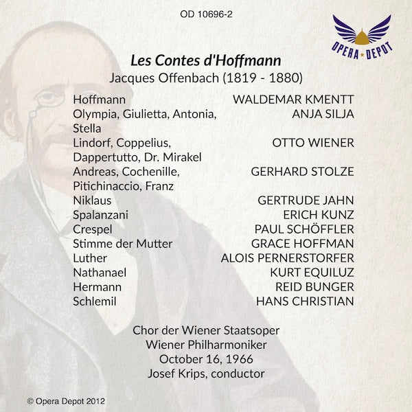 Offenbach: Les Contes d'Hoffmann - Kmentt, Silja, Wiener, Kunz, Schöffler, Stolze; Krips.  Wien, 1966