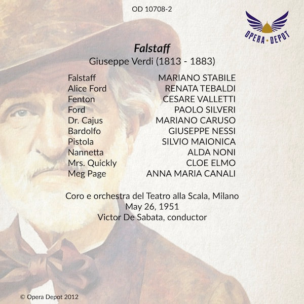 Verdi: Falstaff - Stabile, Tebaldi, Noni, Valletti, Elmo; De Sabata.  Milano, 1951