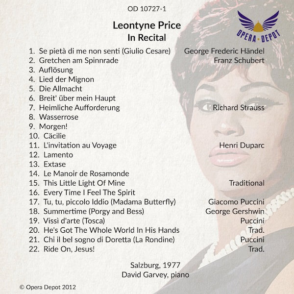 Recital: Leontyne Price - Salzburg, 1977