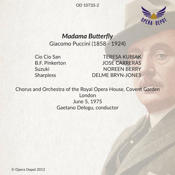 Puccini: Madama Butterfly - Kubiak, Carreras, Berry, Bryn-Jones; Delogu.  London, 1975