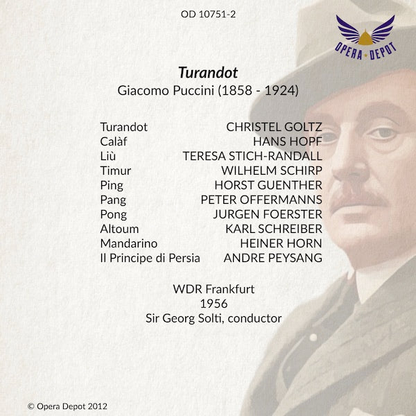 Puccini: Turandot (In German) - Goltz, Hopf, Stich-Randall, Schirp; Solti.  Frankfurt, 1956