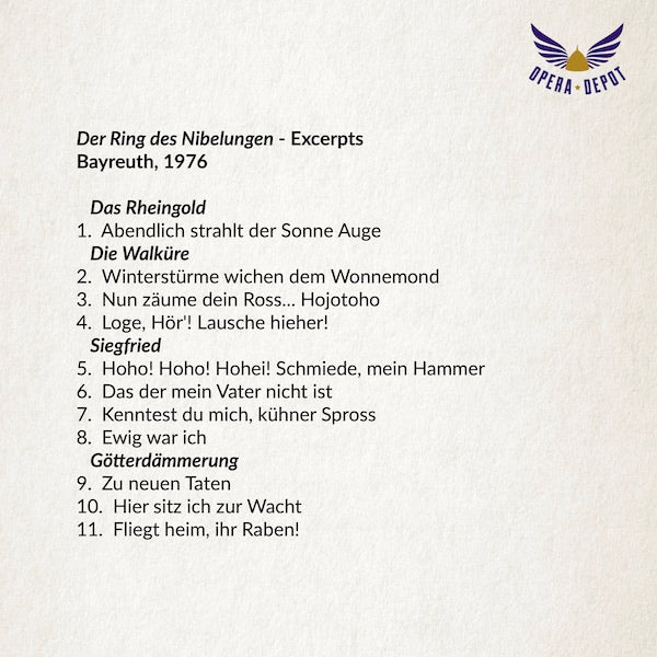 Wagner: Der Ring des Nibelungen EXCERPTS - Jones, Kollo, Thomas, McIntyre, Hofmann, Bode, Salminen, Ridderbusch