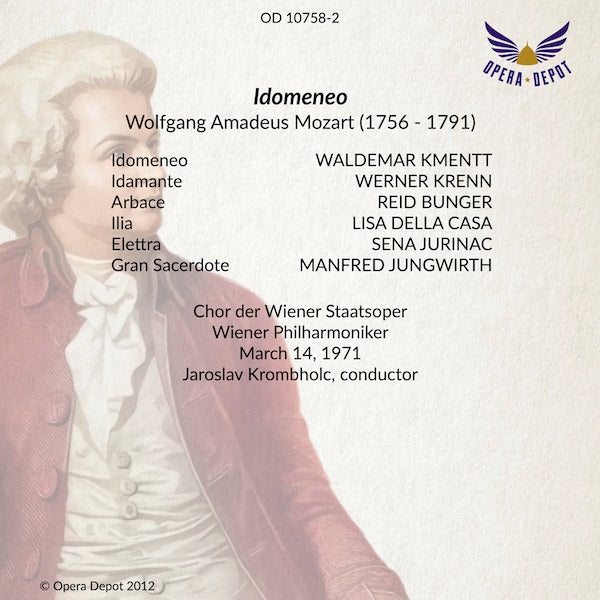 Mozart: Idomeneo - Kmentt, Della Casa, Jurinac, Krenn; Kromholc.  Wien, 1971