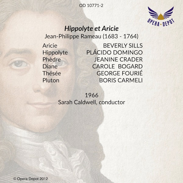 Rameau: Hippolyte et Aricie - Sills, Domingo, Crader, Bogard; Caldwell. 1966
