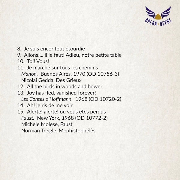 Compilation: Beverly Sills - Excerpts from Aida, Faust, Puritani, Lucia, Hoffmann, Hippolyte et Aricie and Manon.