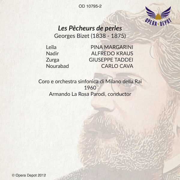 Bizet: Les Pecheurs de perles (In Italian) - Kraus, Taddei, Margarini, Cava; Parodi.  Milano, 1960