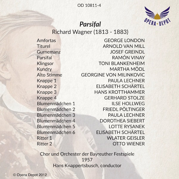 Wagner: Parsifal - Vinay, Mödl, Greindl, London, Blankenheim; Knappertsbusch. Bayreuth, 1957