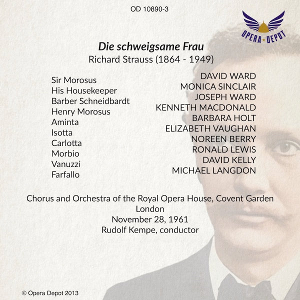 Strauss: Die schweigsame Frau (In English) - Ward, Holt, MaCDonald, Sinclair, Vaughan, Berry; Kempe.  London, 1961