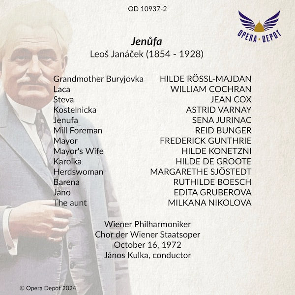 Janacek: Jenufa - Jurinac, Varnay, Cox, Cochran, Gruberova; Kulka.  Wien, 1972