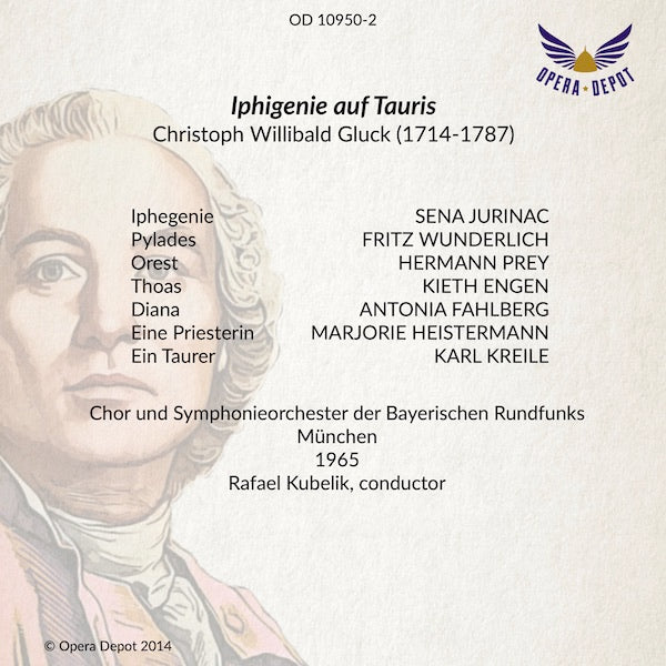 Gluck: Iphigenie auf Tauris - Jurinac, Wunderlich, Prey, Engen, Fahlberg; Kubelik.  München, 1965
