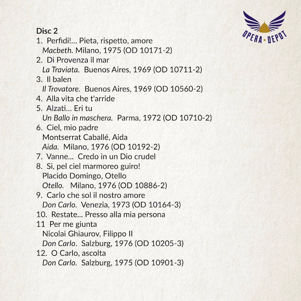 Compilation: Piero Cappuccilli - Arias and excerpts from Aida, Don Carlo, Puritani, Luisa Miller, Vespri and more