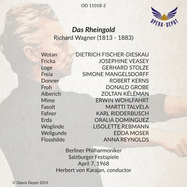 Wagner: Der Ring des Nibelungen - Crespin, Stewart, Dernesch, Fischer-Dieskau, Janowitz, Vickers; Karajan.  Salzburg, 1967-1970