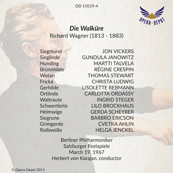 Wagner: Der Ring des Nibelungen - Crespin, Stewart, Dernesch, Fischer-Dieskau, Janowitz, Vickers; Karajan.  Salzburg, 1967-1970