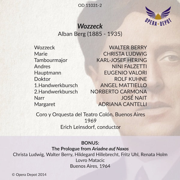 Berg: Wozzeck - Berry, Ludwig, Hering; Leinsdorf.  Buenos Aires, 1969.