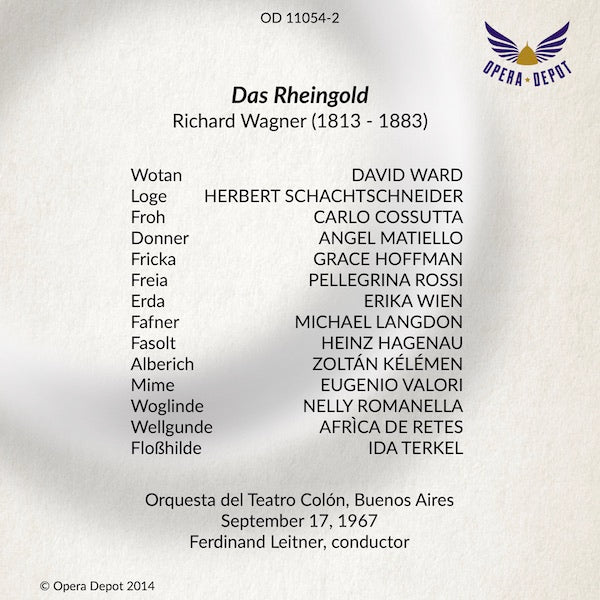 Wagner: Das Rheingold - Ward, Hoffman, Kelemen, Cossotto; Leitner. Buenos Airies, 1967