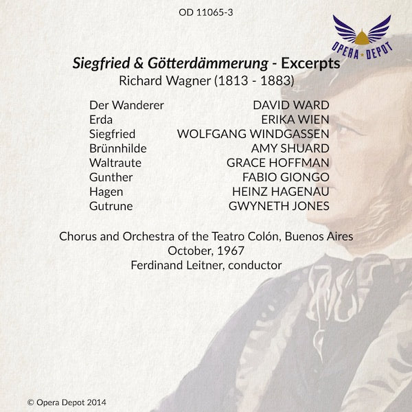 Wagner: Siegfried & Götterdämmerung (Excerpts) - Shuard, Windgassen, Ward, Jones, Hoffman; Leitner.  Buenos Aires, 1967