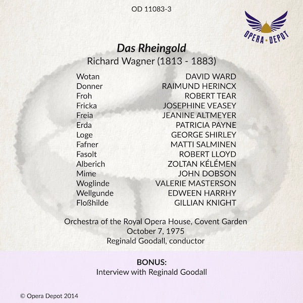 Wagner: Der Ring des Nibelungen - Lindholm, Cox, Ward, McIntyre, Veasey, Shirley; Davis, Goodall.  London, 1974-1976
