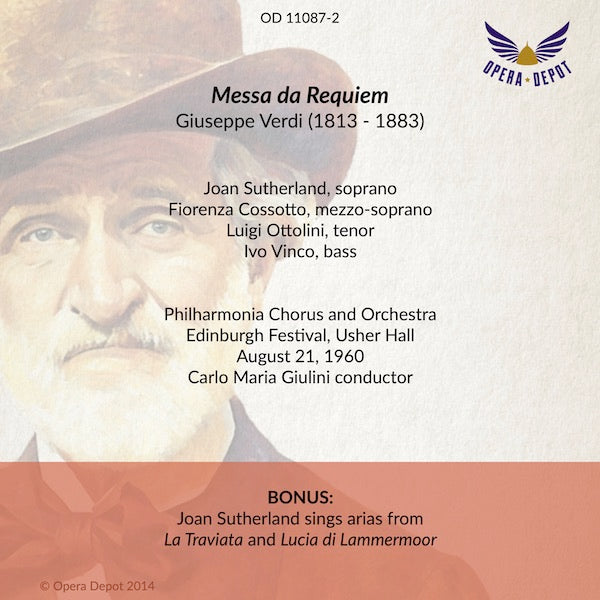 Verdi: Messa da Requiem - Sutherland, Cossotto, Ottolini, Vinco; Giulini.  Edinburgh, 1960