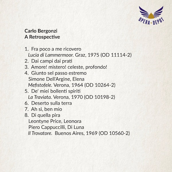 Compilation: Carlo Bergonzi - Excerpts from Ballo, Aida, Mefistofele, Trovatore, Forza and more