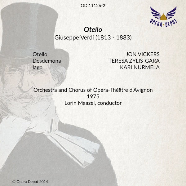 Verdi: Otello - Vickers, Zylis-Gara, Nurmala; Maazel. Orange, 1975
