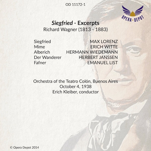 Wagner: Siegfried (excerpts) - Lorenz, Janssen, Witte, List, Widermann; E. Kleiber